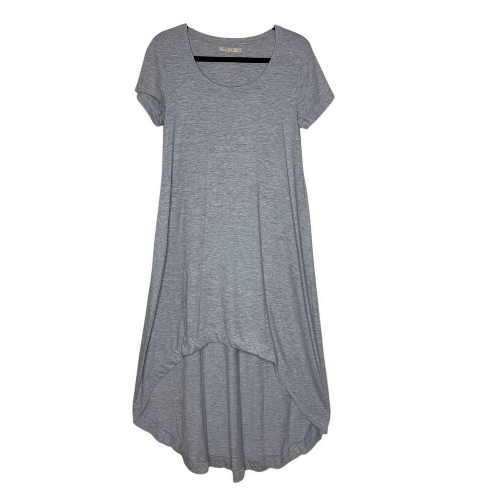 Caite Heather Gray High Low Swing Dress Size S Casual